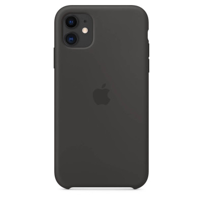   Луксозен силиконов гръб оригинален MWVU2ZM\A OFFICIAL Apple Silicone Case за Apple iPhone 11 6.1 черен